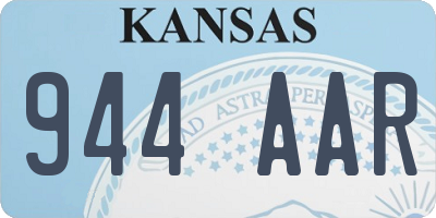 KS license plate 944AAR