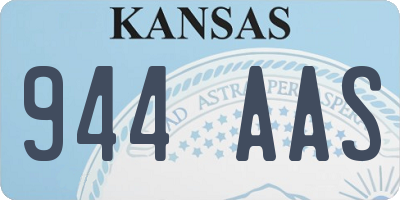 KS license plate 944AAS