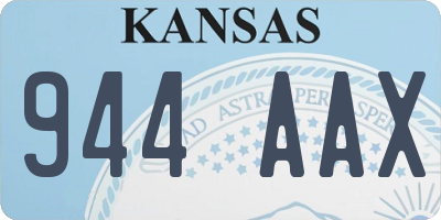 KS license plate 944AAX
