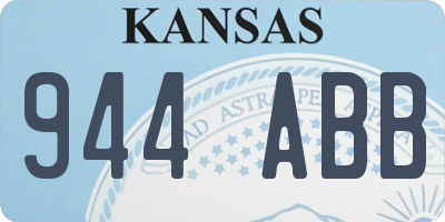 KS license plate 944ABB