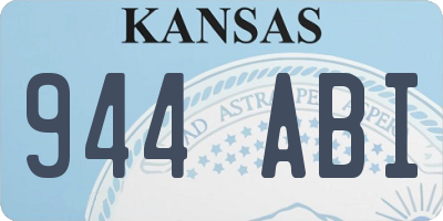 KS license plate 944ABI