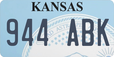 KS license plate 944ABK