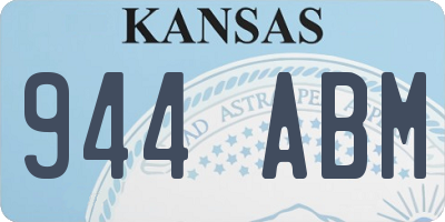 KS license plate 944ABM