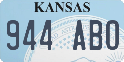KS license plate 944ABO