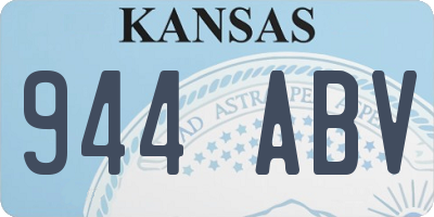 KS license plate 944ABV