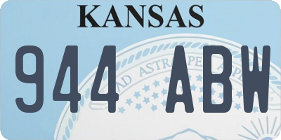 KS license plate 944ABW