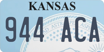 KS license plate 944ACA