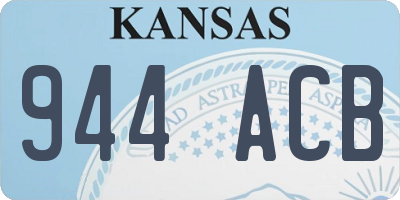KS license plate 944ACB