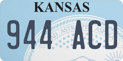 KS license plate 944ACD