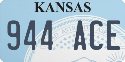 KS license plate 944ACE