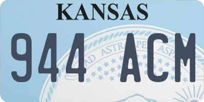 KS license plate 944ACM