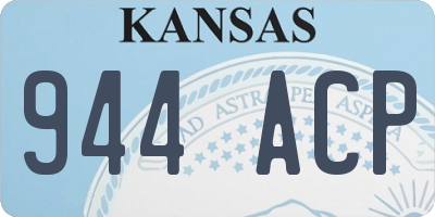 KS license plate 944ACP