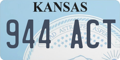 KS license plate 944ACT