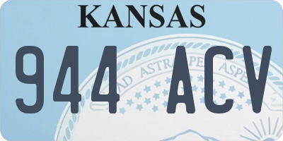 KS license plate 944ACV