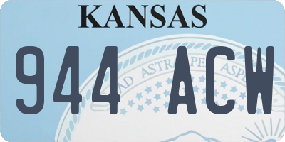 KS license plate 944ACW