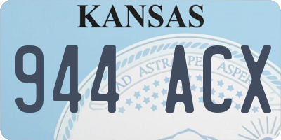 KS license plate 944ACX