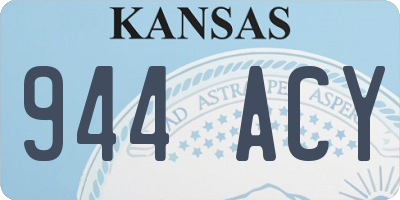 KS license plate 944ACY