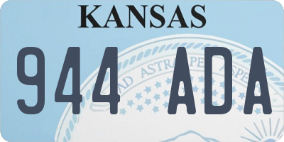 KS license plate 944ADA
