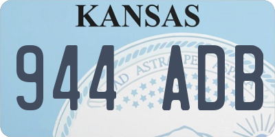 KS license plate 944ADB