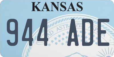 KS license plate 944ADE