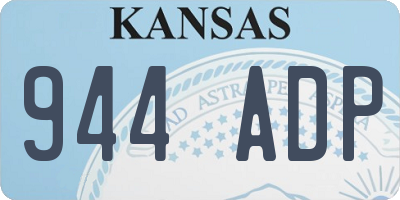 KS license plate 944ADP