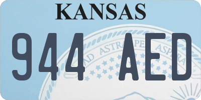 KS license plate 944AED