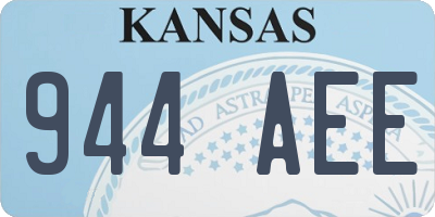 KS license plate 944AEE
