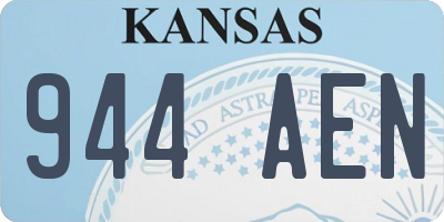 KS license plate 944AEN