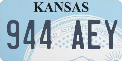 KS license plate 944AEY