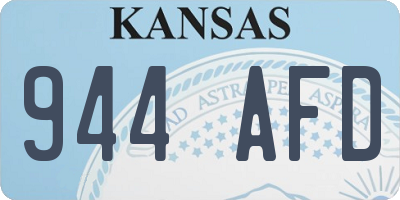 KS license plate 944AFD