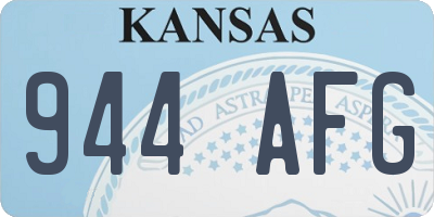 KS license plate 944AFG