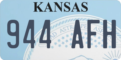 KS license plate 944AFH