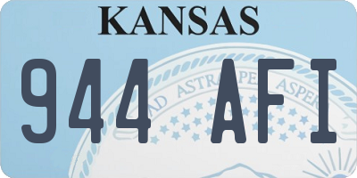 KS license plate 944AFI