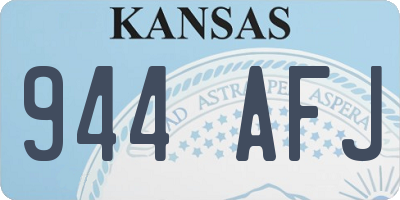 KS license plate 944AFJ