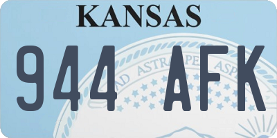 KS license plate 944AFK
