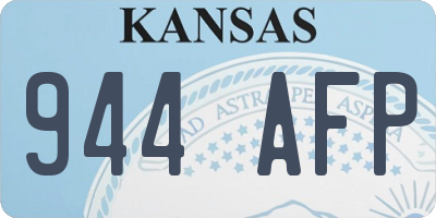 KS license plate 944AFP
