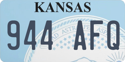 KS license plate 944AFQ