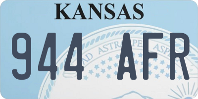 KS license plate 944AFR