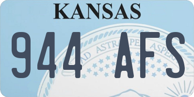 KS license plate 944AFS