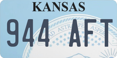 KS license plate 944AFT
