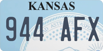 KS license plate 944AFX