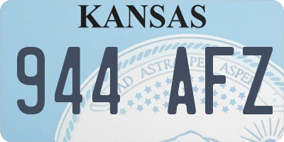 KS license plate 944AFZ
