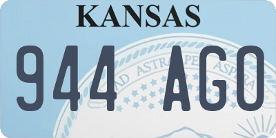 KS license plate 944AGO