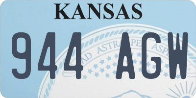 KS license plate 944AGW