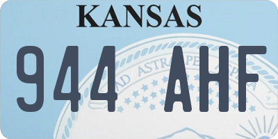 KS license plate 944AHF