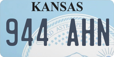 KS license plate 944AHN