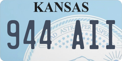 KS license plate 944AII