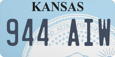 KS license plate 944AIW