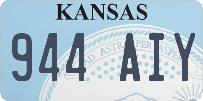 KS license plate 944AIY