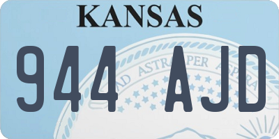 KS license plate 944AJD